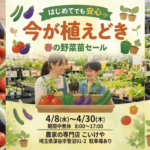 春の野菜苗セール開催